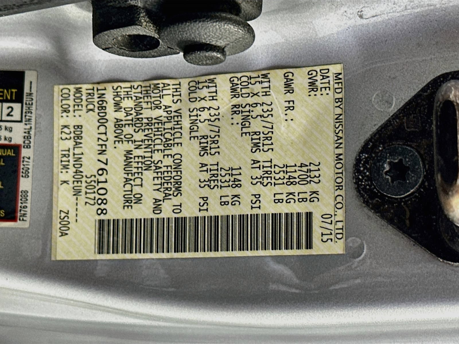 Used 2015 Nissan Frontier S RWD image 28