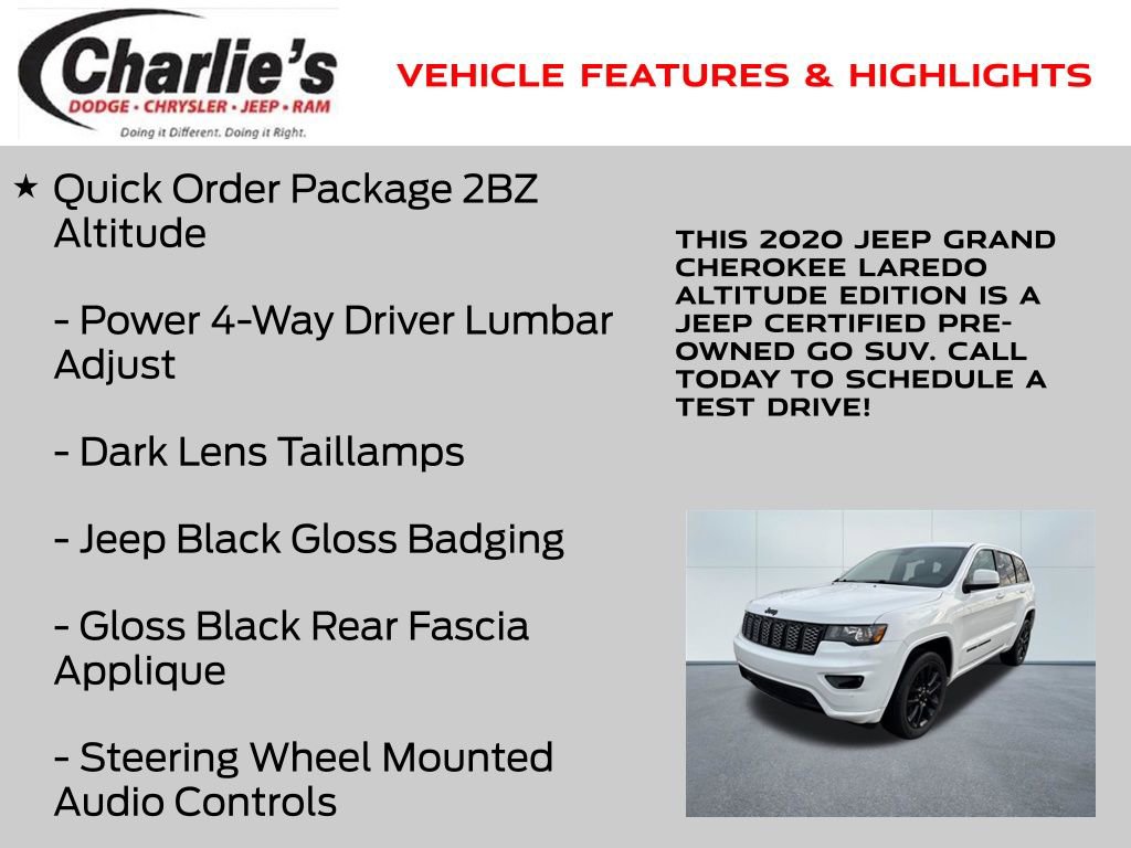 Certified 2020 Jeep Grand Cherokee Altitude image 20