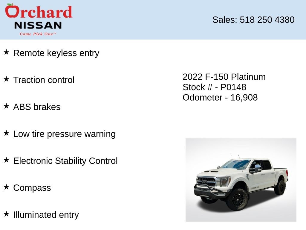 Used 2022 Ford F150 Platinum w/ Equipment Group 701A High AWD/4WD image 7