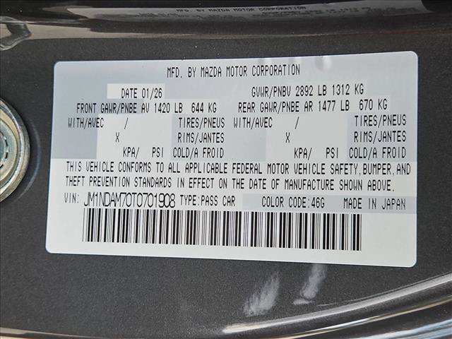 Used 2026 MAZDA MX-5 Miata RF Grand Touring w/ Appearance Package RWD image 21
