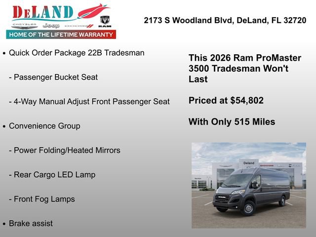 New 2026 RAM ProMaster 3500 w/ Convenience Group FWD image 6