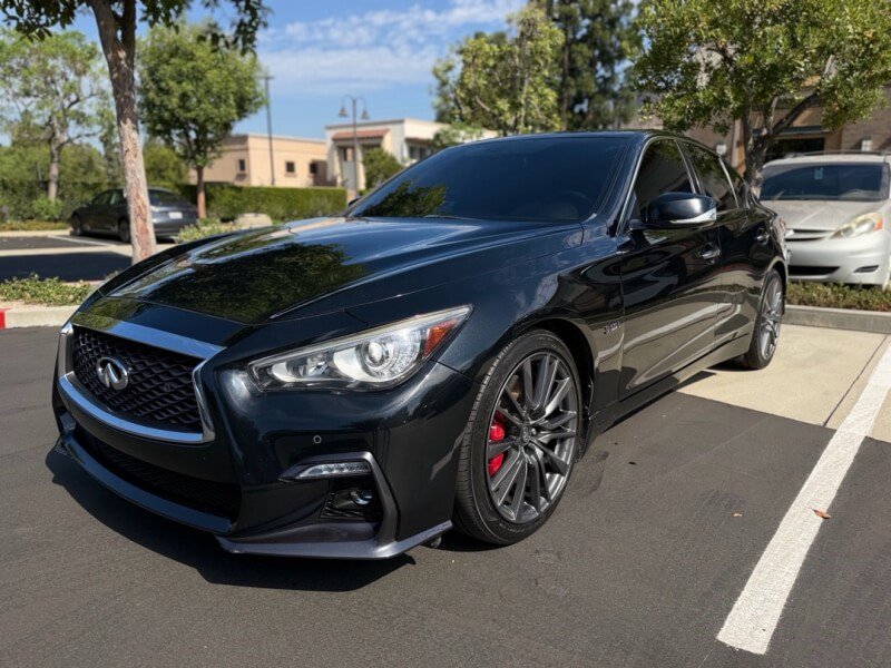 Used 2018 INFINITI Q50 Red Sport 400 w/ Sensory Package (Sport) RWD image 1