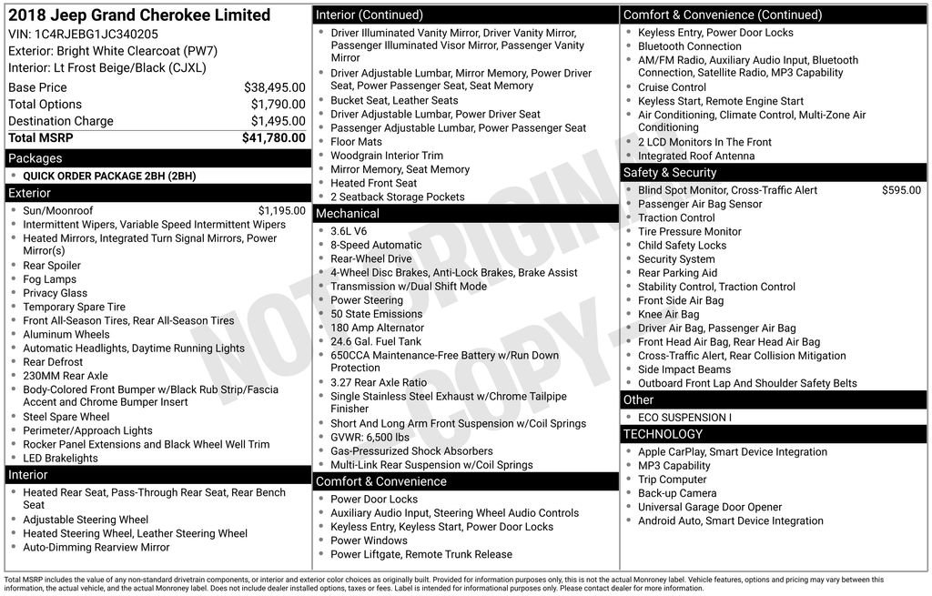 Used 2018 Jeep Grand Cherokee Limited image 36