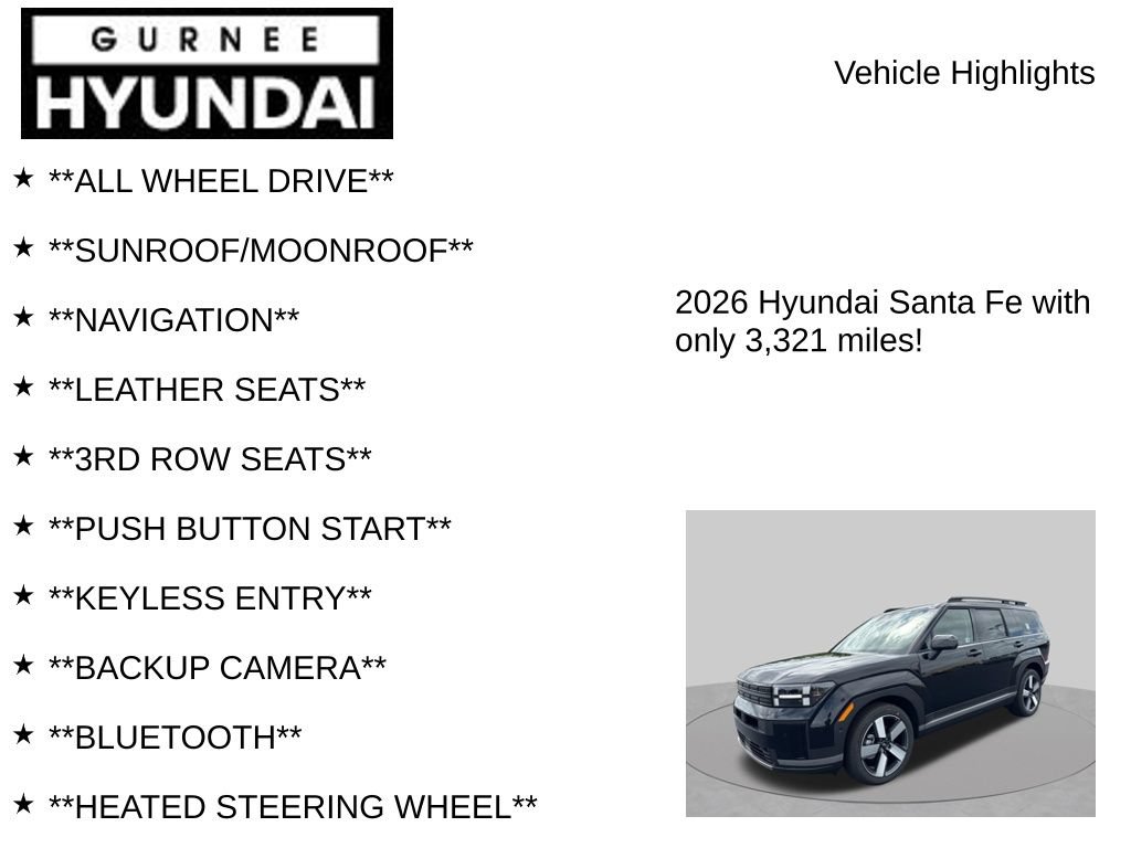 Certified 2026 Hyundai Santa Fe Limited AWD/4WD image 8
