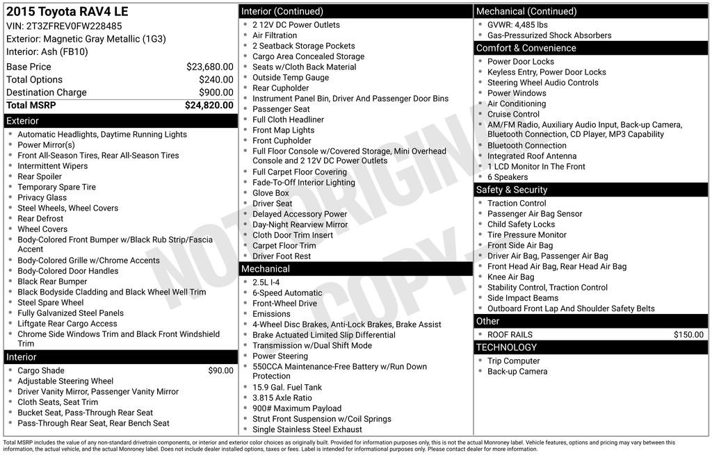 Used 2015 Toyota RAV4 LE image 39