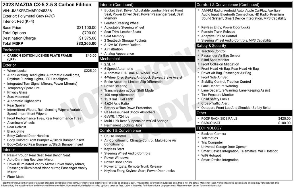 Used 2023 MAZDA CX-5 Carbon Edition image 40