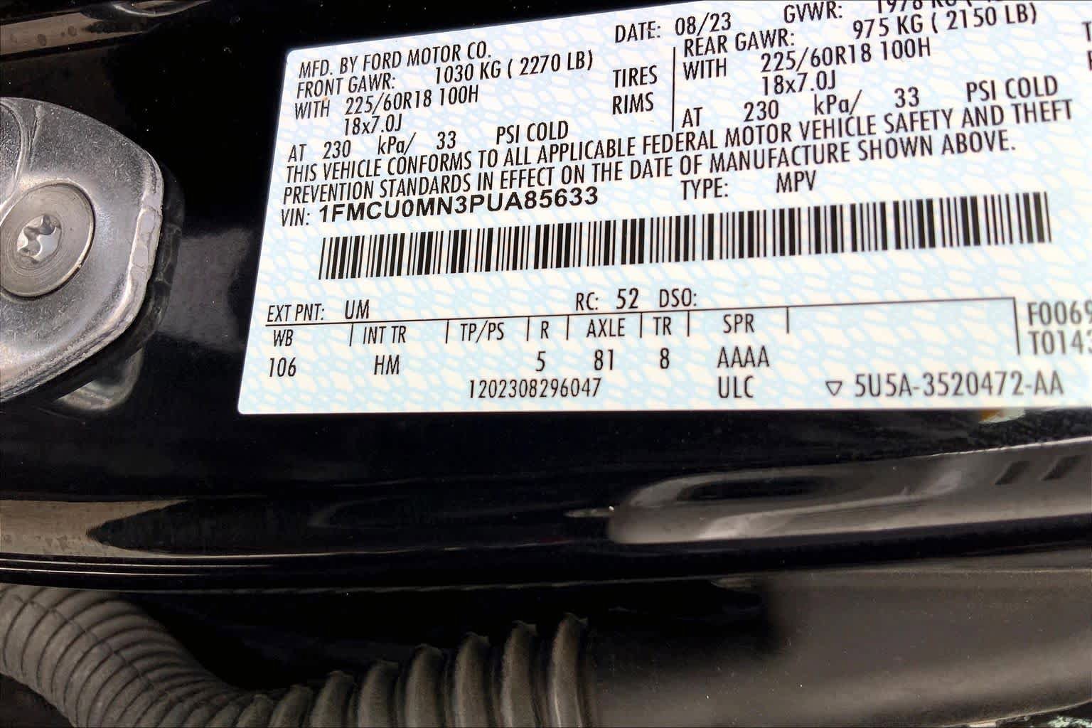 Certified 2023 Ford Escape ST-Line w/ Tech Pack #1 FWD image 33