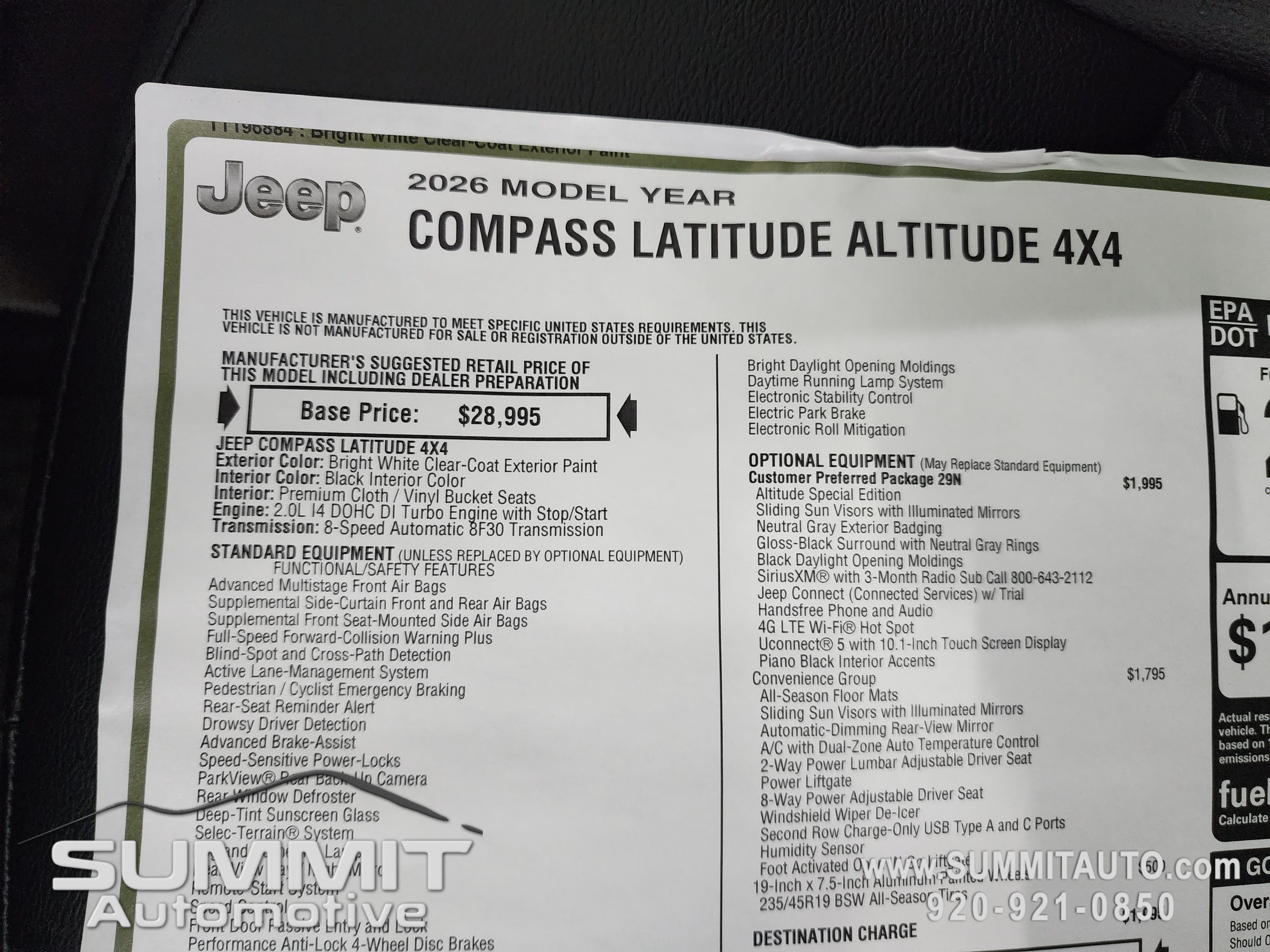 New 2026 Jeep Compass Latitude AWD/4WD image 11