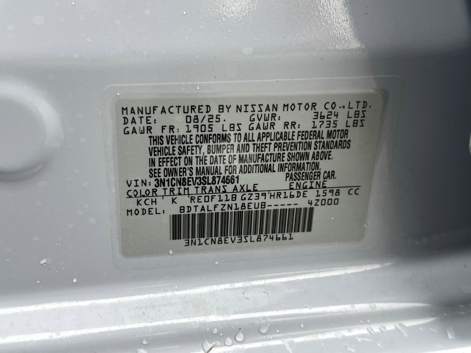 New 2025 Nissan Versa SV w/ Trunk Package image 33