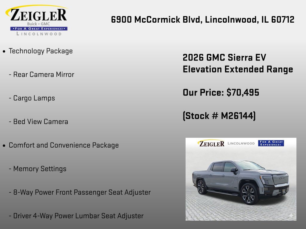 New 2026 GMC Sierra EV Elevation w/ Premium Package AWD/4WD image 12