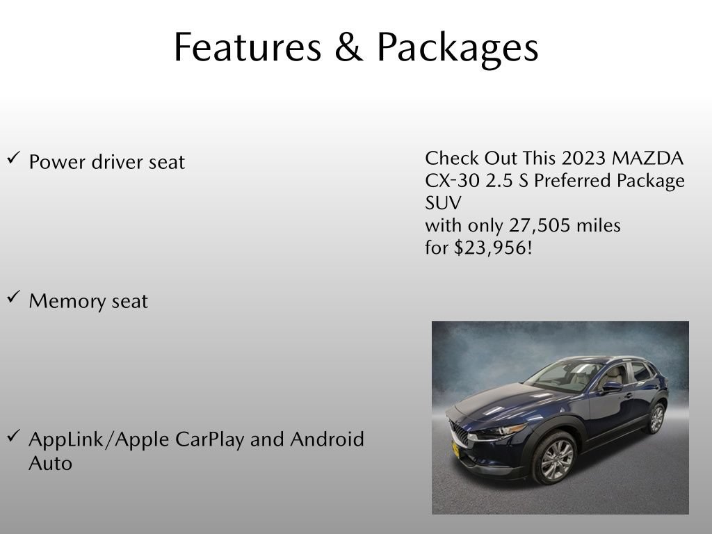 Certified 2023 MAZDA CX-30 AWD 2.5 S w/ Preferred Package image 4