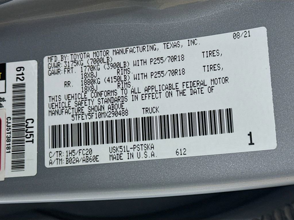 Used 2021 Toyota Tundra SR5 RWD image 38