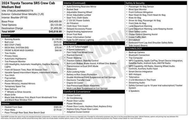 Certified 2024 Toyota Tacoma SR5 AWD/4WD image 35