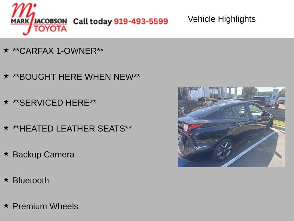 Used 2019 Toyota Prius Limited FWD image 5