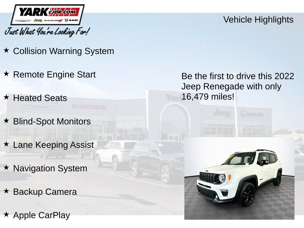 Certified 2022 Jeep Renegade Altitude w/ Convenience Group AWD/4WD image 13