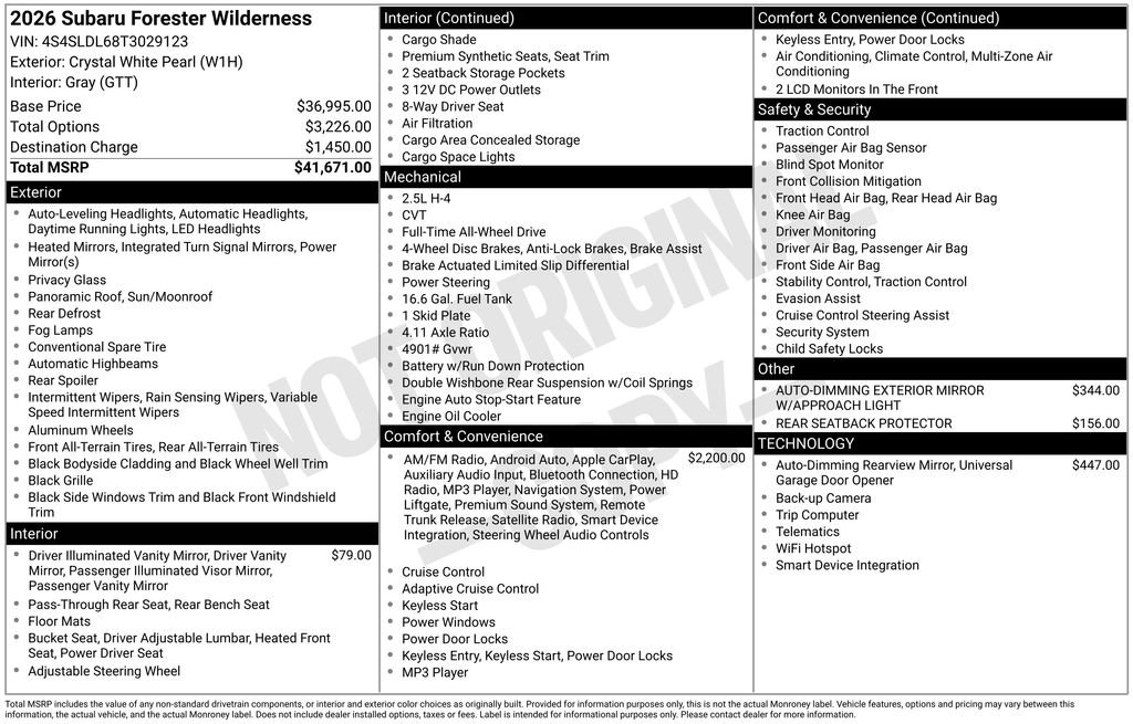 New 2026 Subaru Forester Wilderness image 43