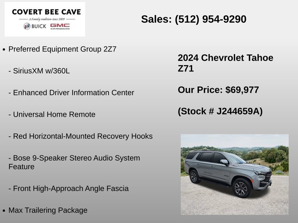 Used 2024 Chevrolet Tahoe Z71 w/ Off-Road Capability Package AWD/4WD image 18