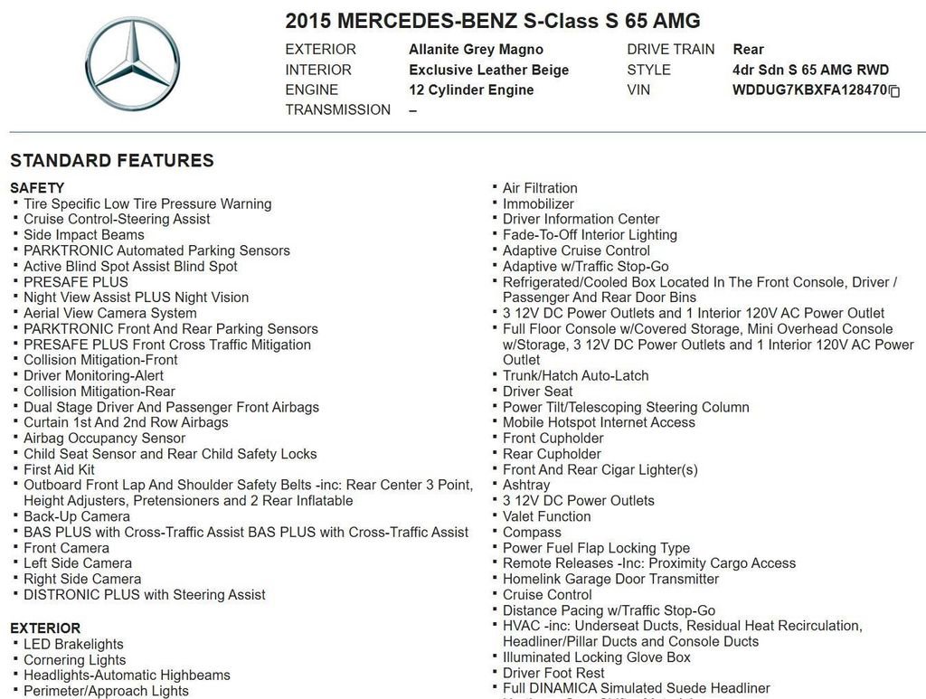 Used 2015 Mercedes-Benz S 65 AMG Sedan image 17