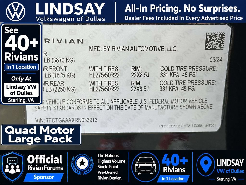 Used 2024 Rivian R1T Adventure AWD/4WD image 30