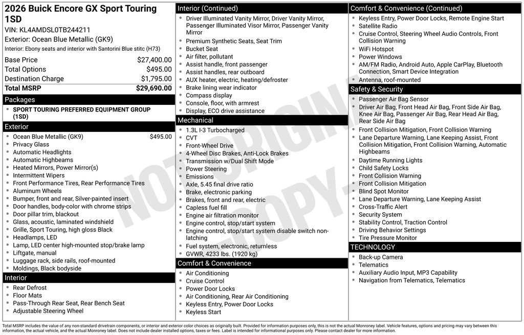 New 2026 Buick Encore GX Sport Touring FWD image 23