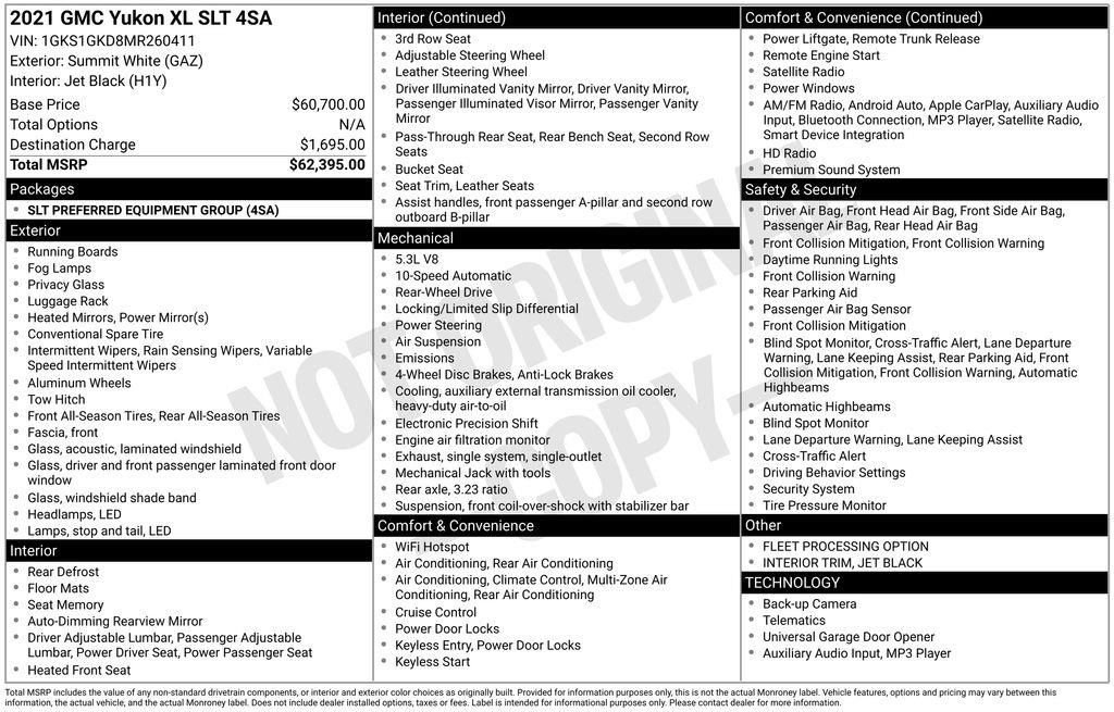 Used 2021 GMC Yukon XL SLT image 5