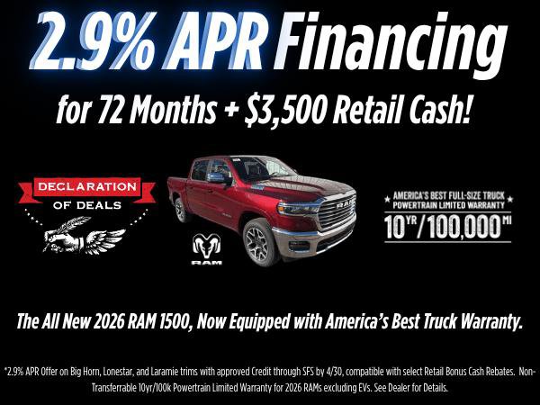 New 2026 RAM 1500 4x4 Crew Cab image 3