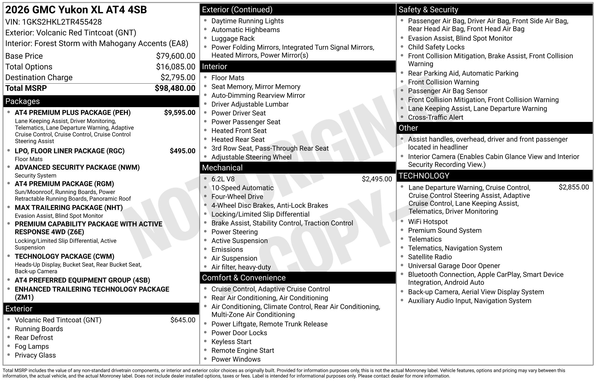 New 2026 GMC Yukon XL AT4 w/ AT4 Premium Plus Package AWD/4WD image 3
