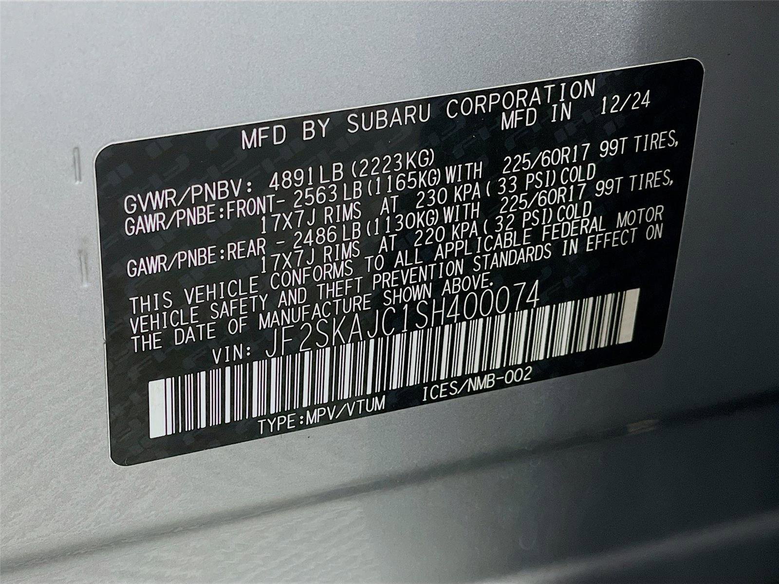 Certified 2025 Subaru Forester Wilderness w/ Convenience Package image 37