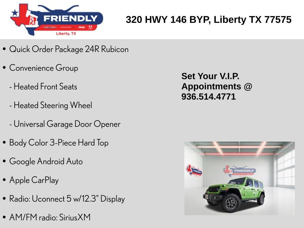 New 2025 Jeep Wrangler Unlimited Rubicon w/ Convenience Group image 5