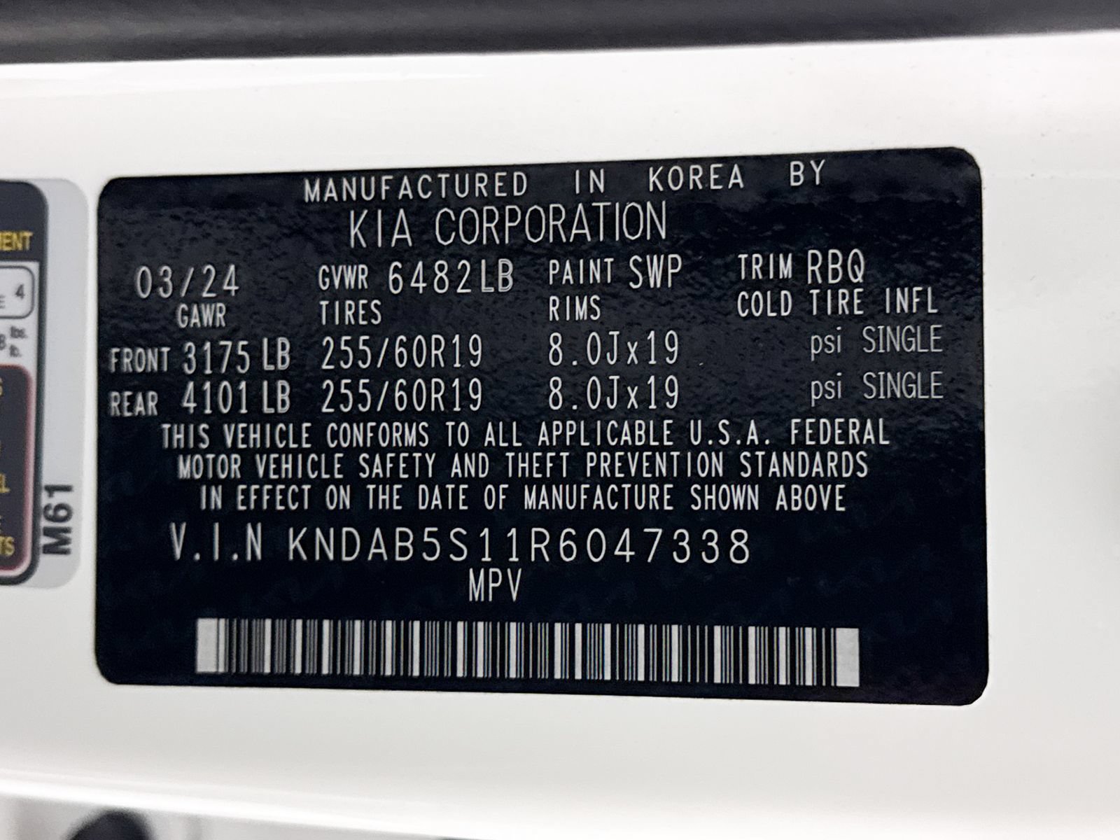 Certified 2024 Kia EV9 Light Long Range RWD image 40