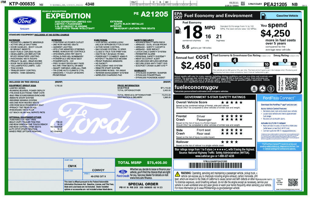 Used 2023 Ford Expedition Limited AWD/4WD image 34