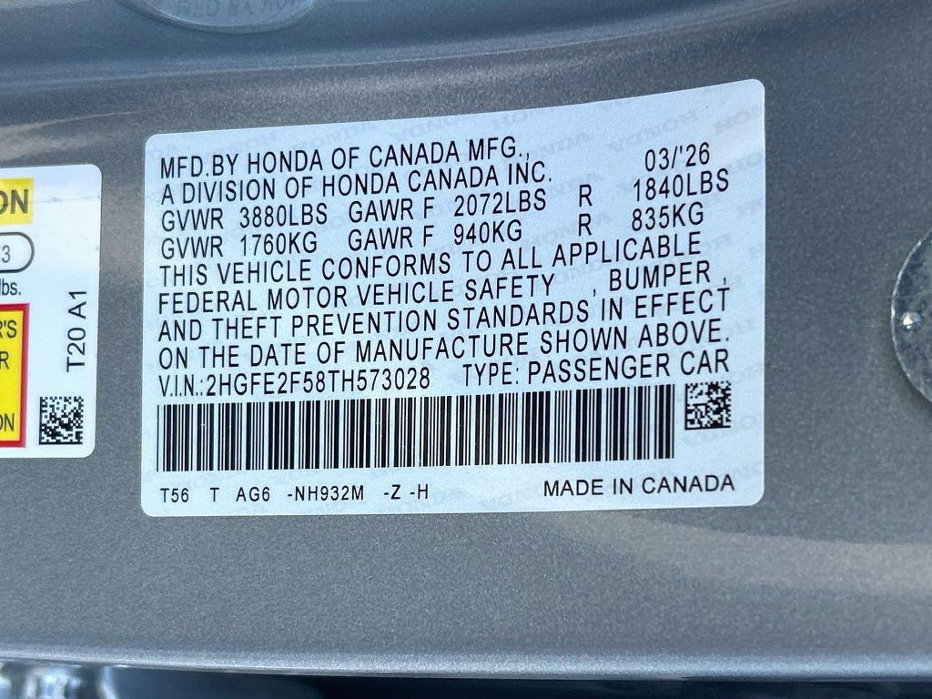 Certified 2026 Honda Civic Sport image 29