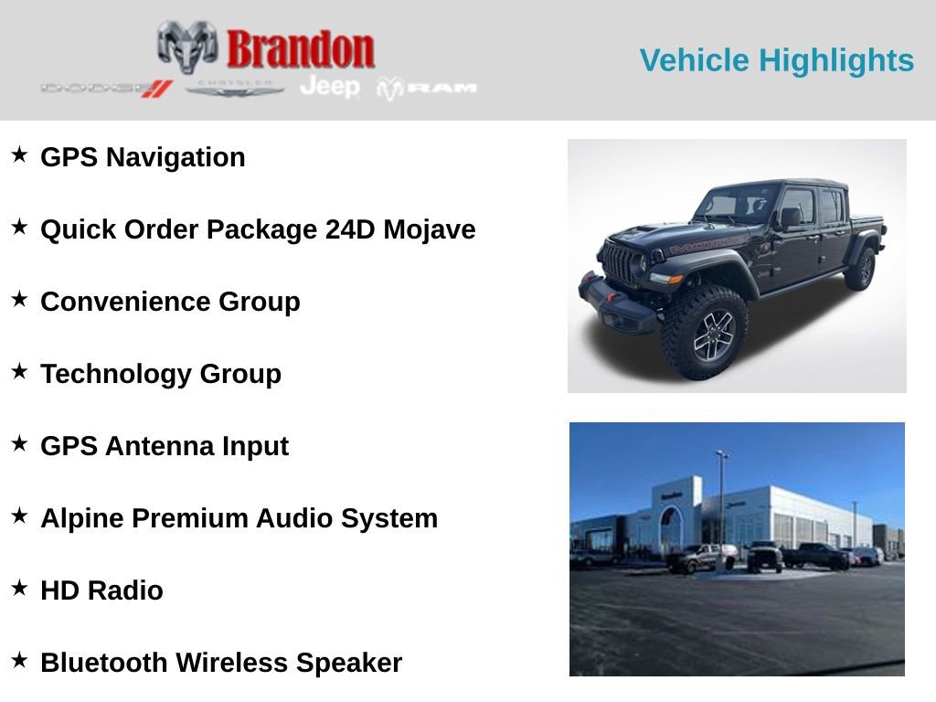 Used 2024 Jeep Gladiator Mojave w/ Technology Group image 5