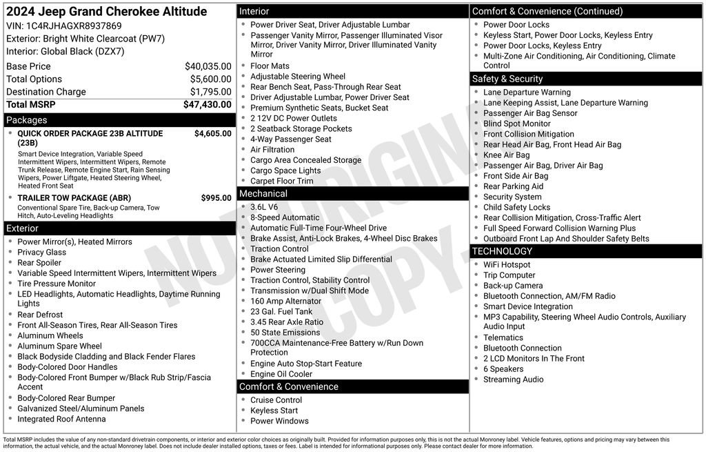 Used 2024 Jeep Grand Cherokee Altitude AWD/4WD image 26