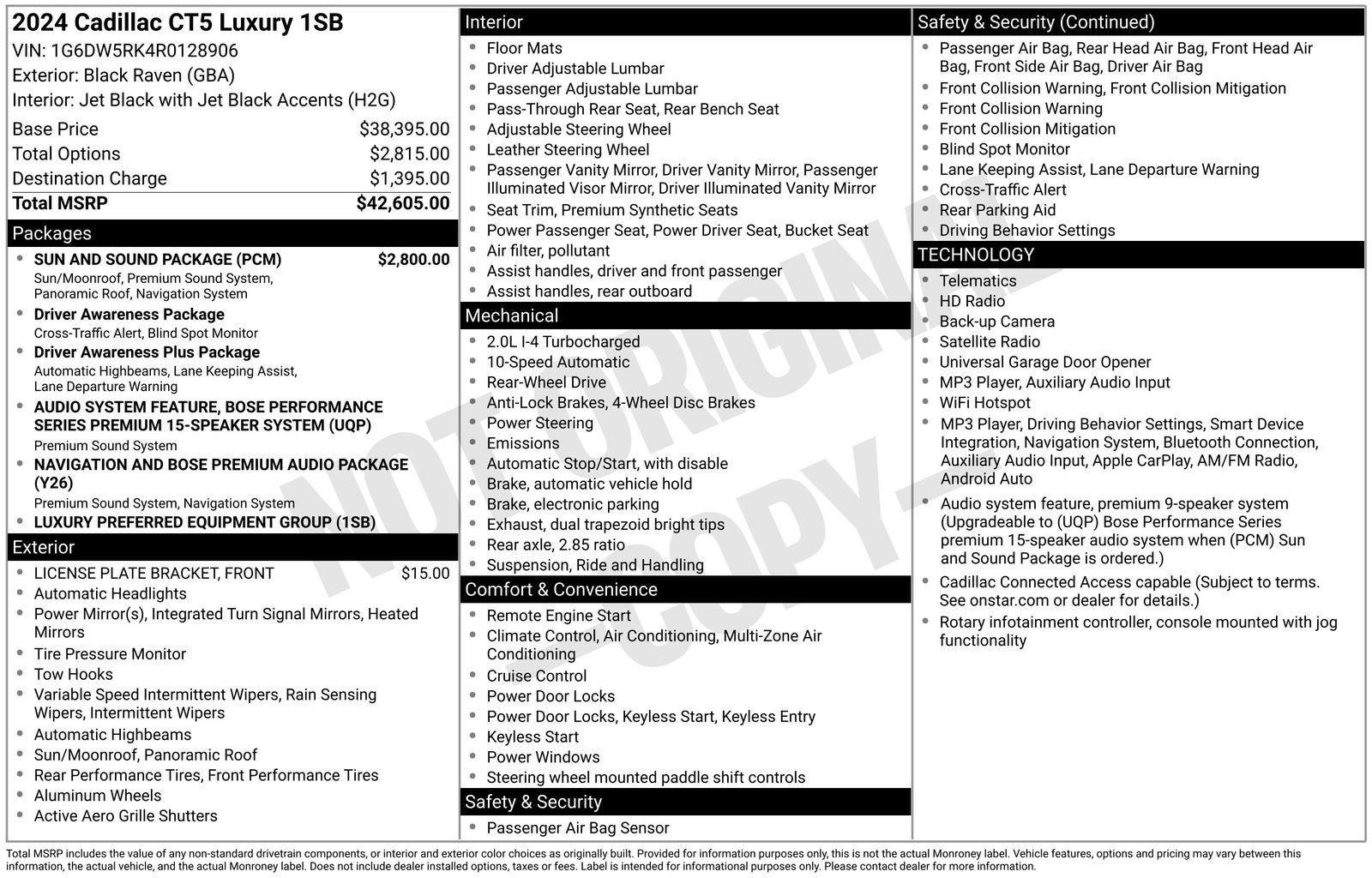 Used 2024 Cadillac CT5 Luxury w/ Sun And Sound Package RWD image 33