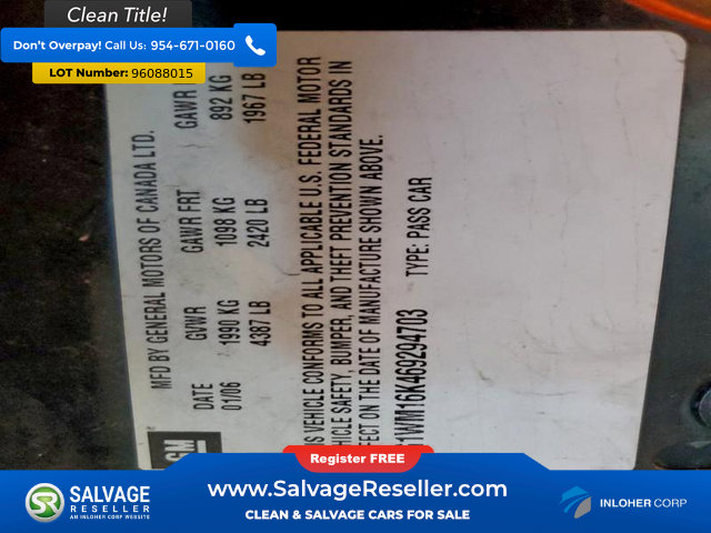 Used 2006 Chevrolet Monte Carlo LT w/ Preferred Equipment Group image 13