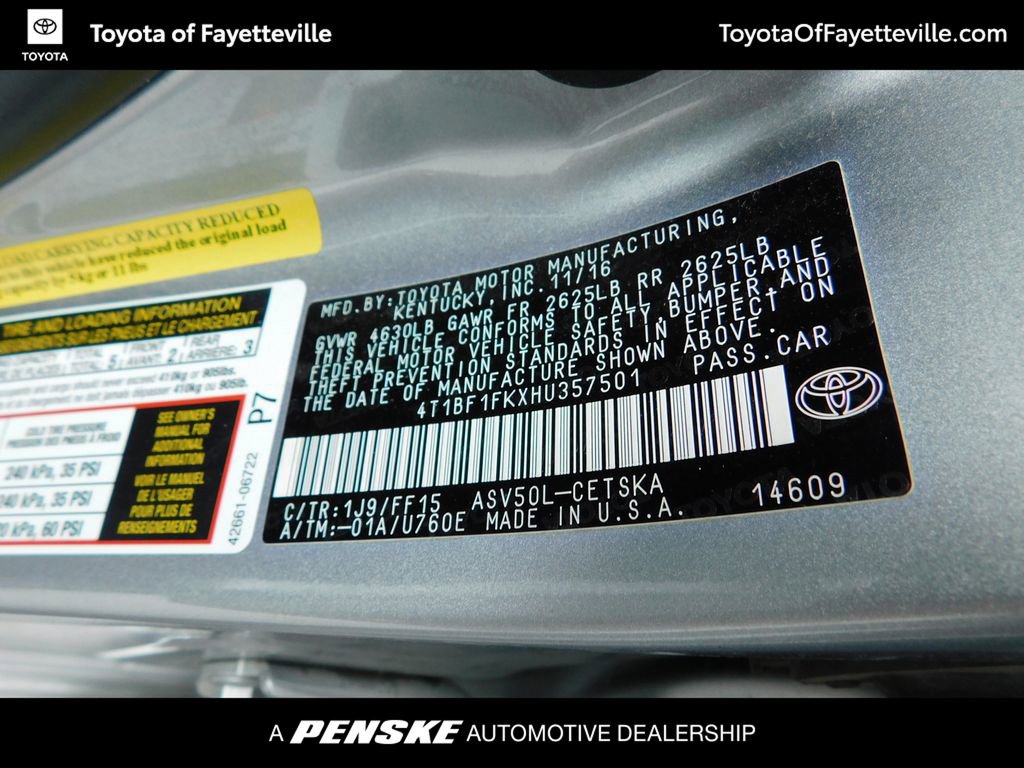Used 2017 Toyota Camry SE FWD image 8