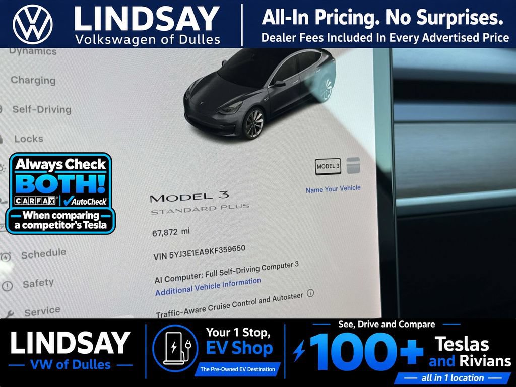 Used 2019 Tesla Model 3 Standard Range Plus RWD image 21