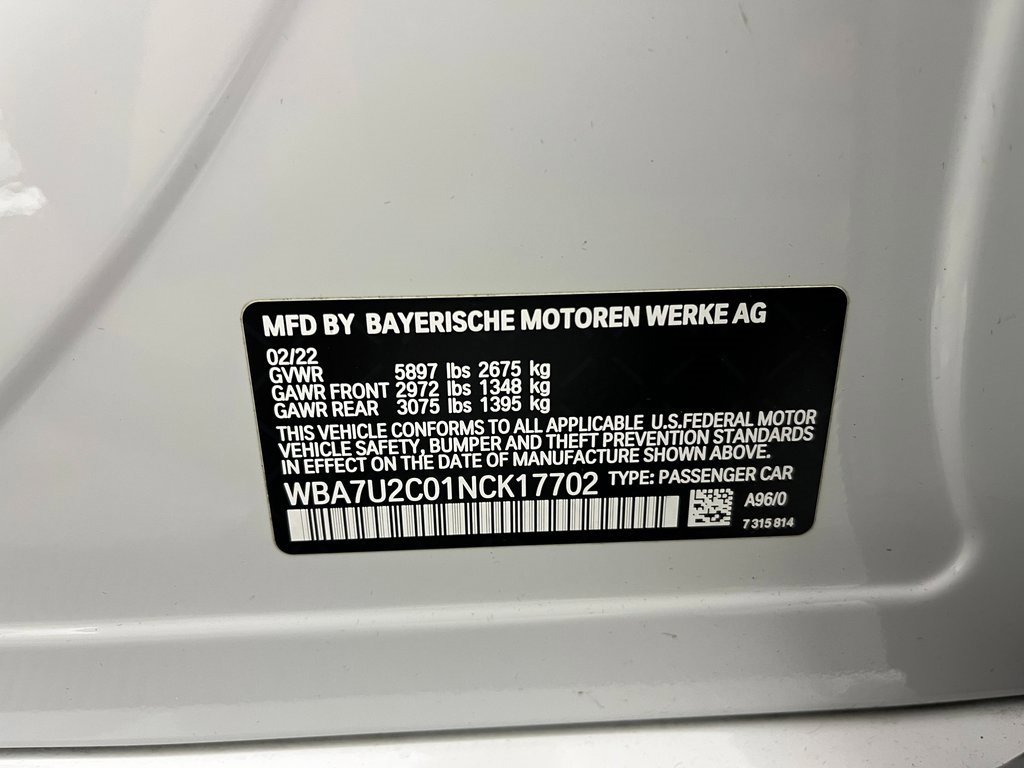 Certified 2022 BMW 750i xDrive w/ Executive Package image 29