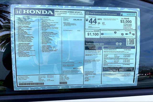 New 2026 Honda Accord Sport image 14