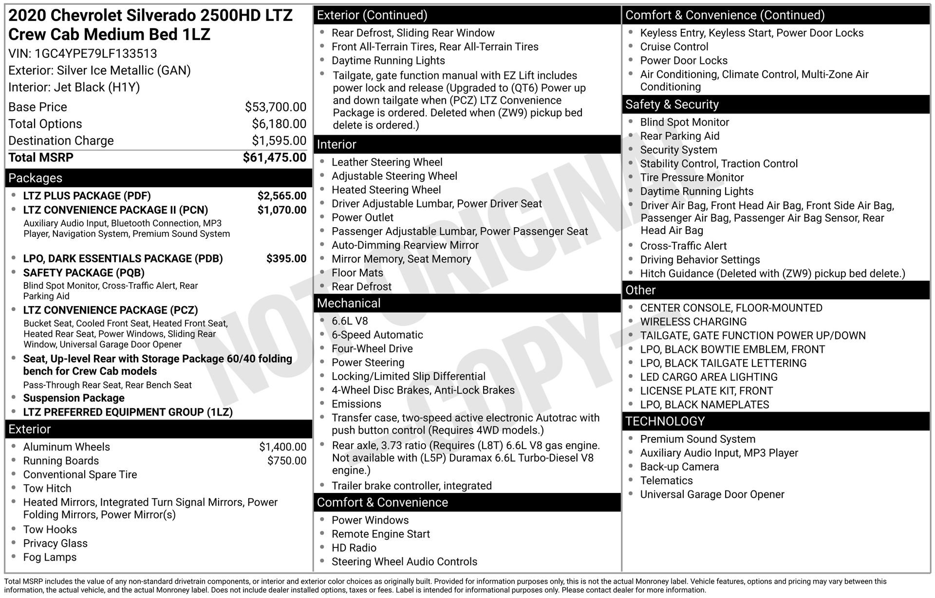 Used 2020 Chevrolet Silverado 2500 LTZ w/ LTZ Plus Package image 3