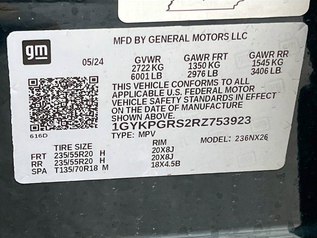 Used 2024 Cadillac XT6 Sport w/ LPO, ONYX Package image 35