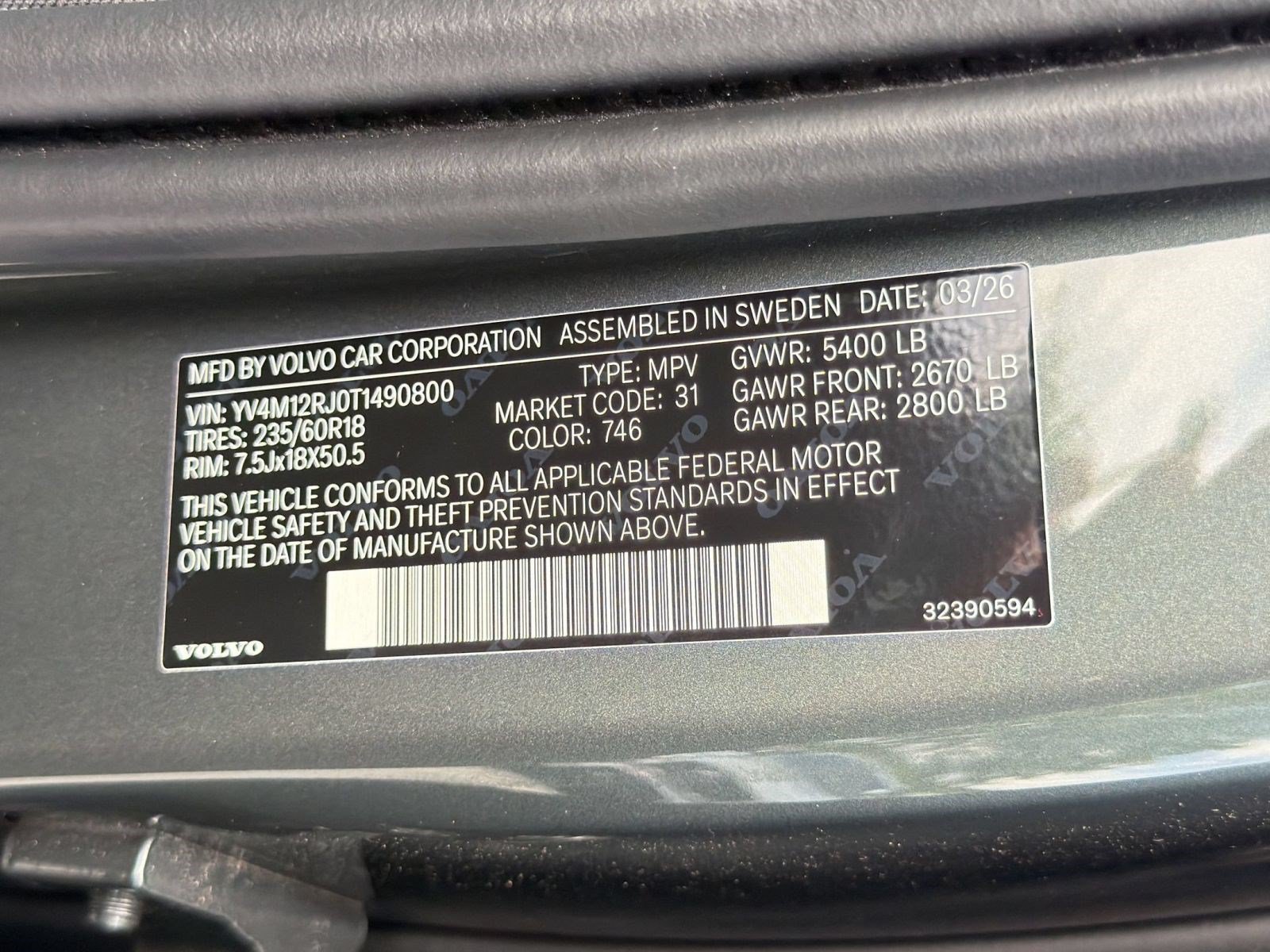 New 2026 Volvo XC60 B5 Core w/ Climate Package AWD/4WD image 27