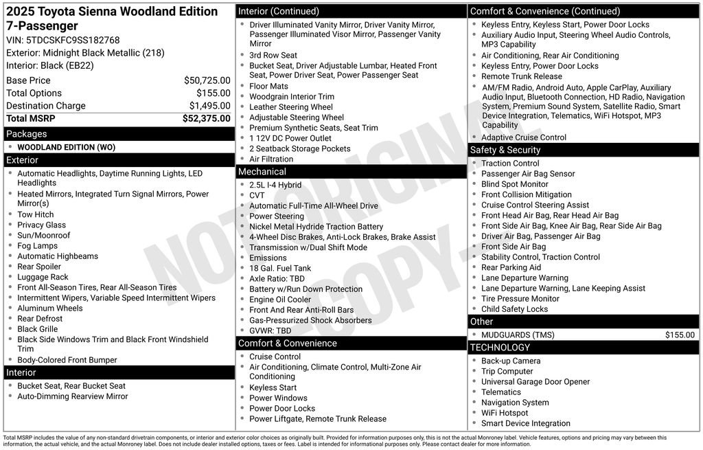 Used 2025 Toyota Sienna XLE Woodland Edition AWD/4WD image 28