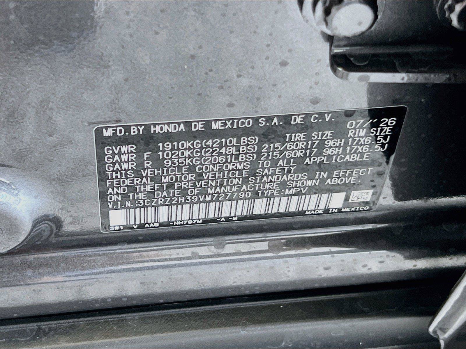 New 2027 Honda HR-V LX image 28