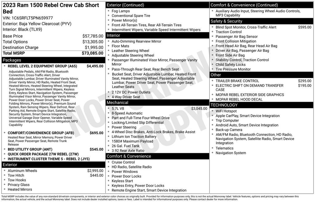 Used 2023 RAM 1500 Rebel w/ Rebel Level 2 Equipment Group AWD/4WD image 38