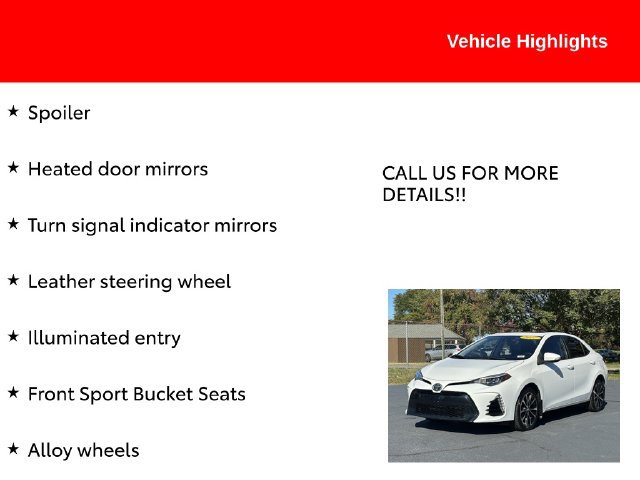 Used 2017 Toyota Corolla SE w/ Carpet Mat Package (TMS) FWD image 12