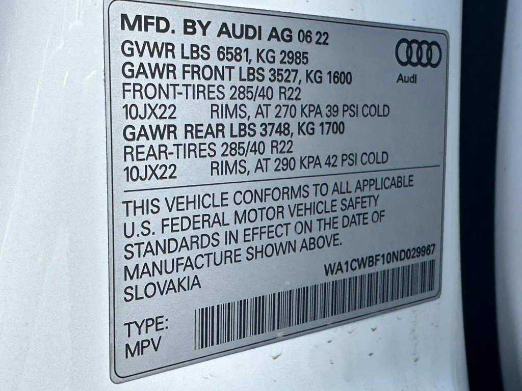 Used 2022 Audi SQ8 Prestige AWD/4WD image 26
