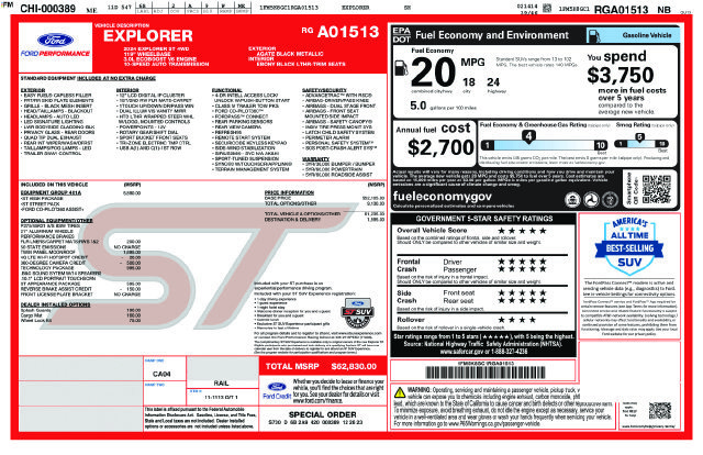 Certified 2024 Ford Explorer ST w/ Equipment Group 401A AWD/4WD image 16