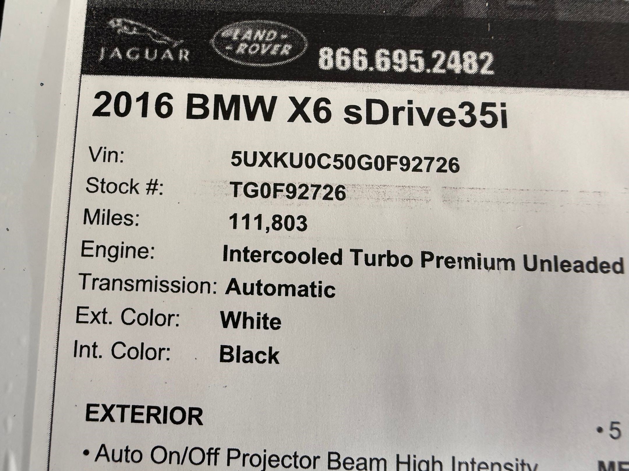 Used 2016 BMW X6 sDrive35i RWD image 31